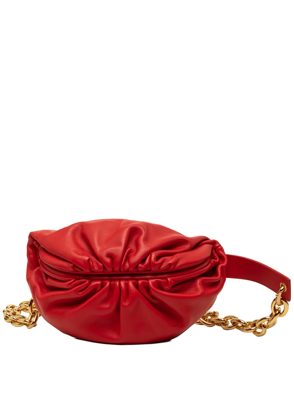 Bottega Veneta Pre-Owned sac banane en cuir d'agneau à chaîne (2012-2026) - Rouge
