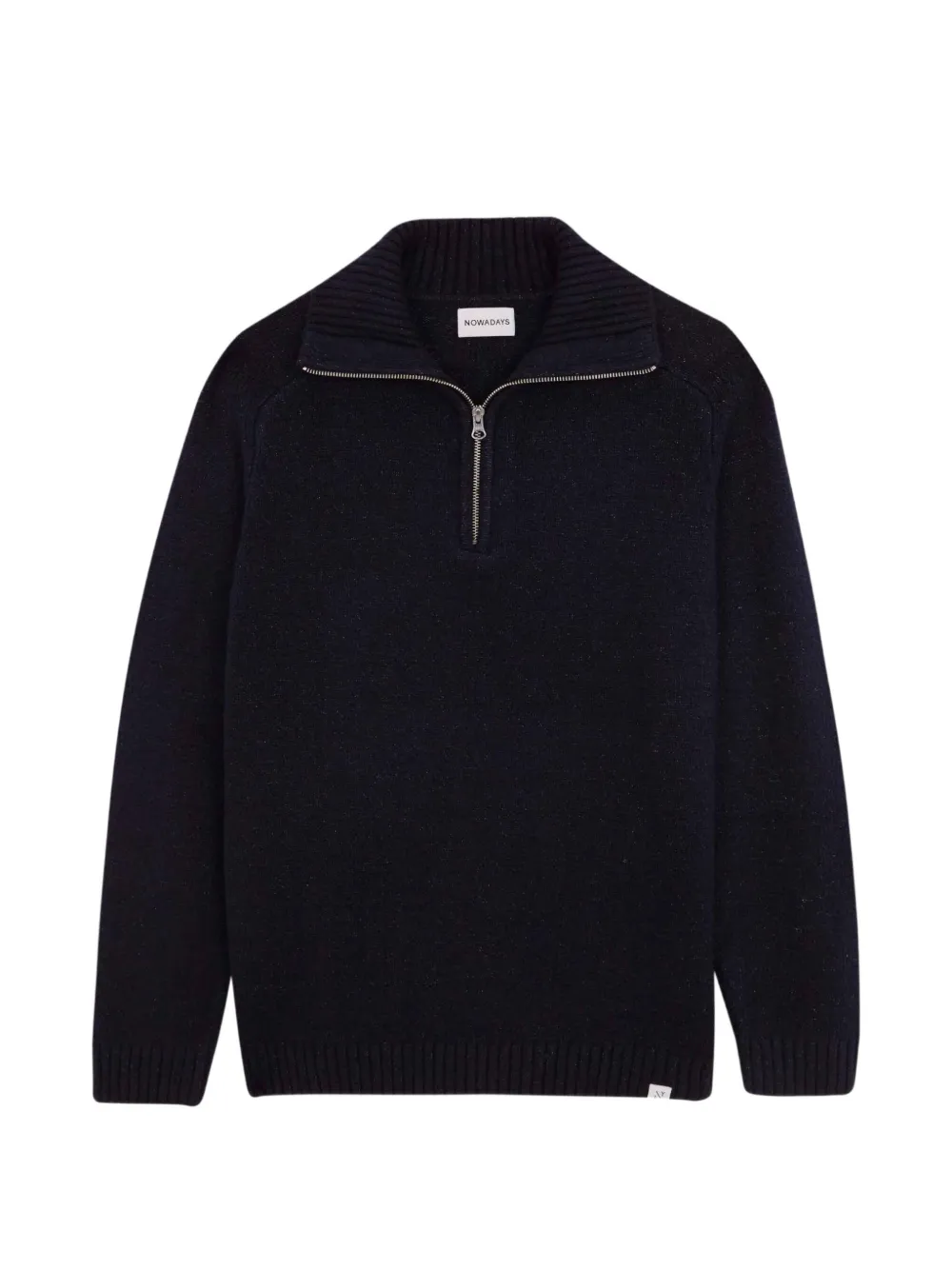 NOWADAYS quarter-zip knitted sweater - Bleu NOWADAYS quarter-zip knitted sweater - Bleu