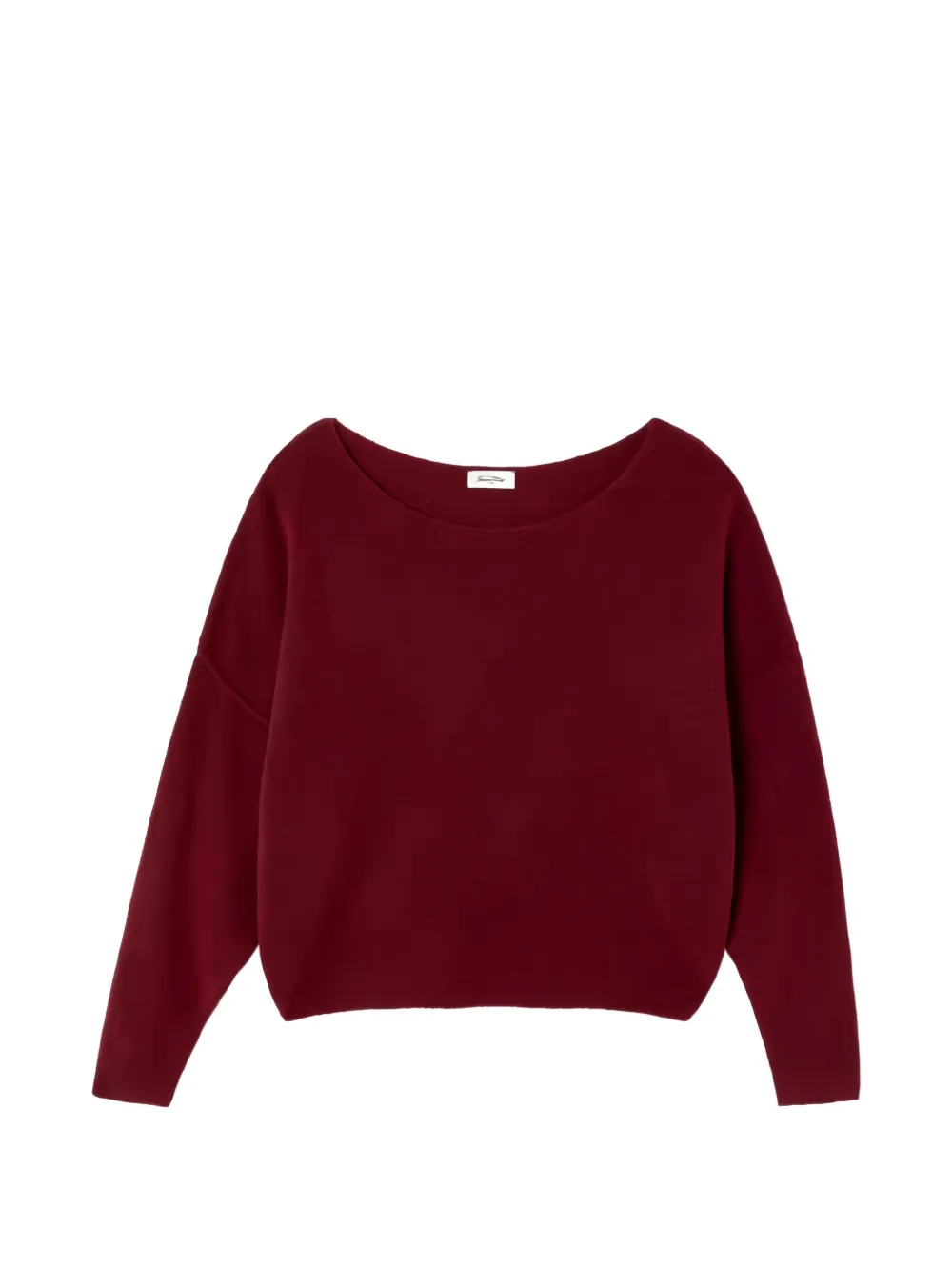 American Vintage off-shoulder boat-neck sweater Rood