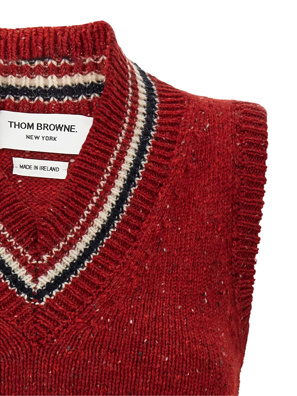 Thom Browne Hector intarsia-gebreide top Rood