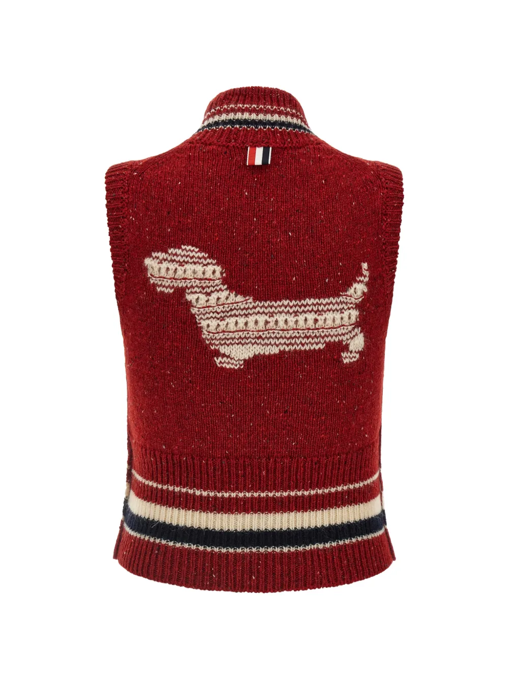 Thom Browne Hector intarsia-gebreide top Rood