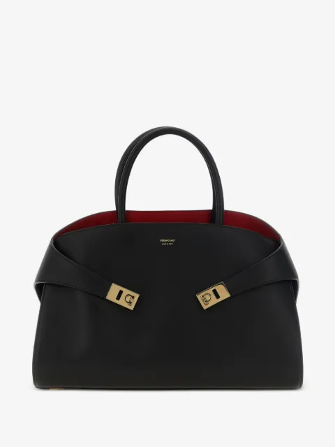 medium Hug Gancini-buckle tote bag