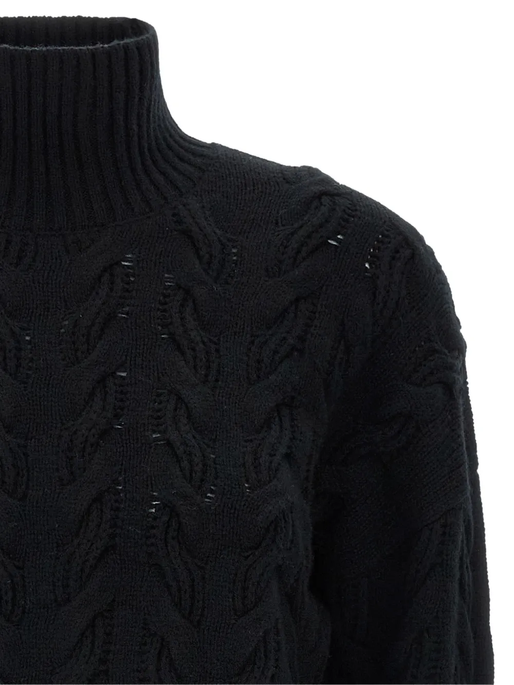 Max Mara Cosmo kabelgebreide trui Zwart