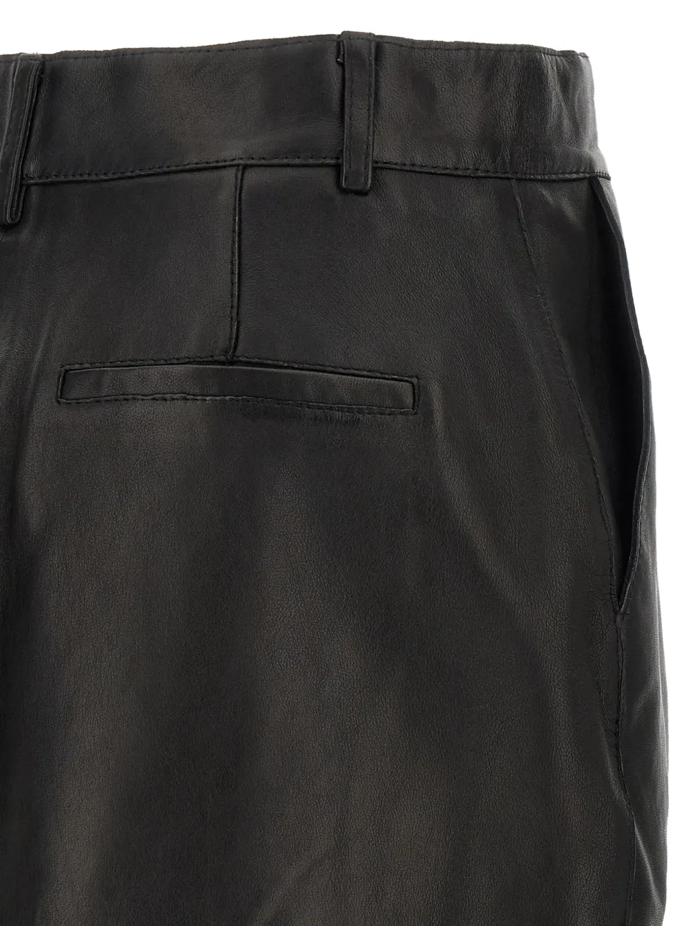 P.A.R.O.S.H. Maciock26 leren mini-rok Zwart
