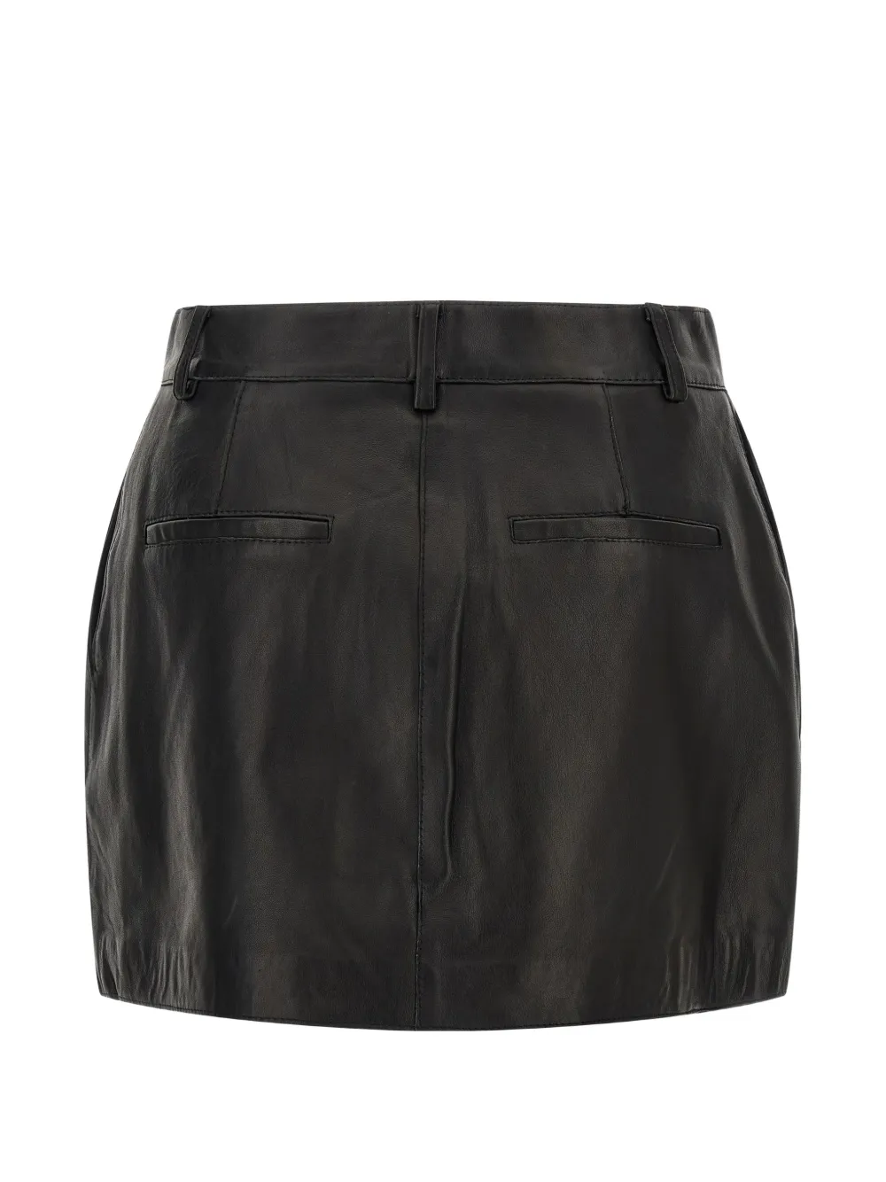 P.A.R.O.S.H. Maciock26 leren mini-rok Zwart