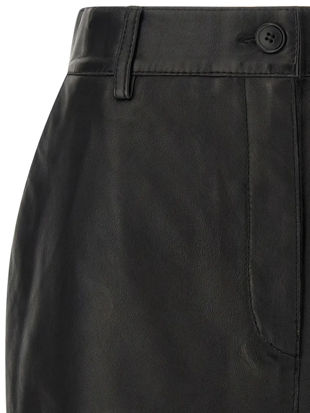P.A.R.O.S.H. Maciock26 leren mini-rok Zwart