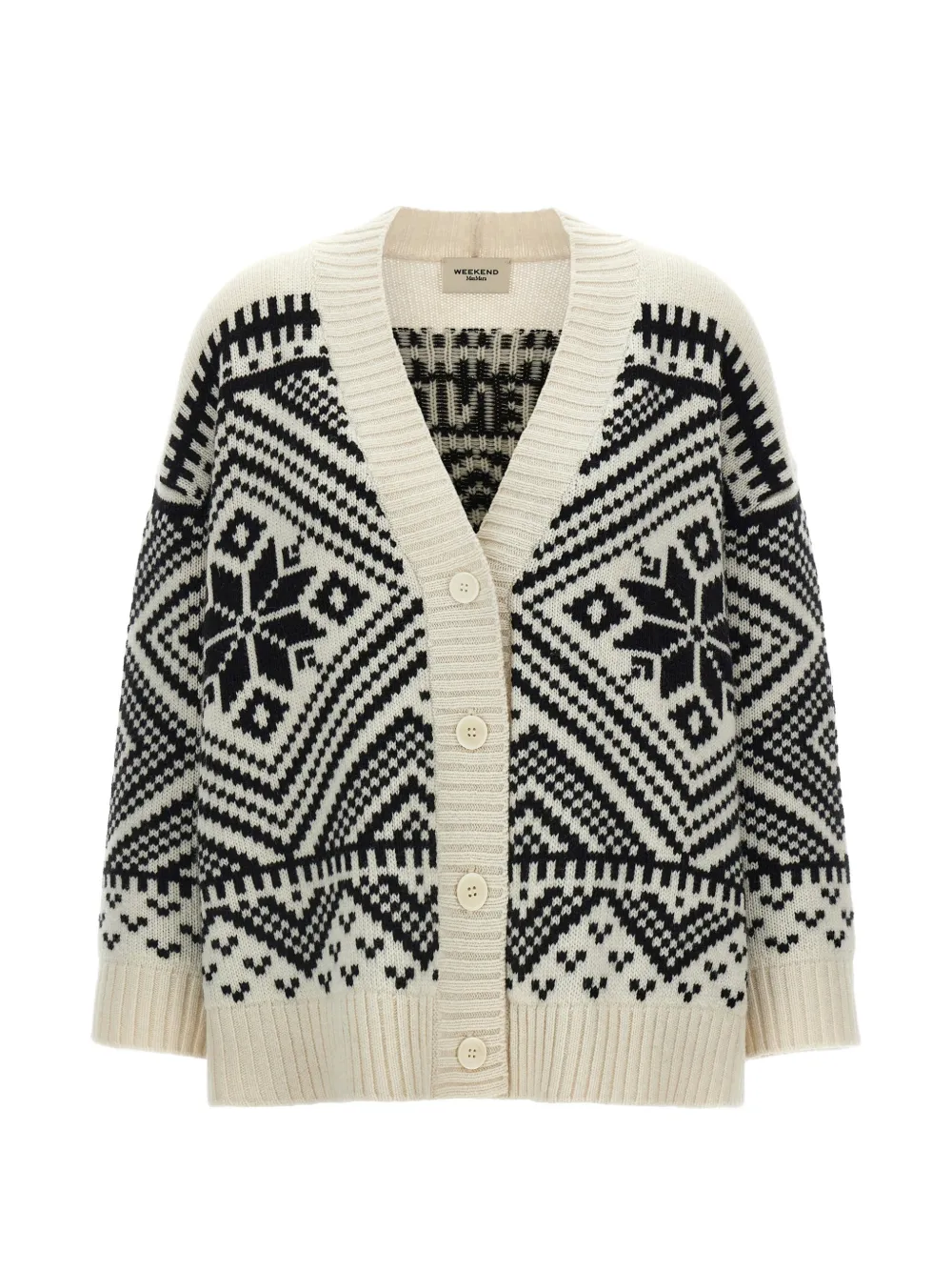 Weekend Max Mara jacquard-knit Belgio cardigan - Noir Weekend Max Mara jacquard-knit Belgio cardigan - Noir