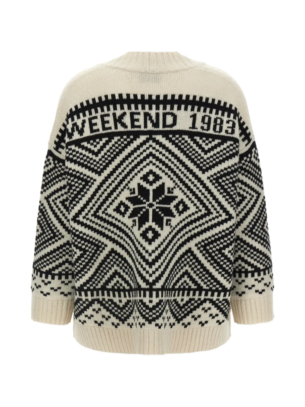 Weekend Max Mara Belgio gebreid vest met jacquard Zwart