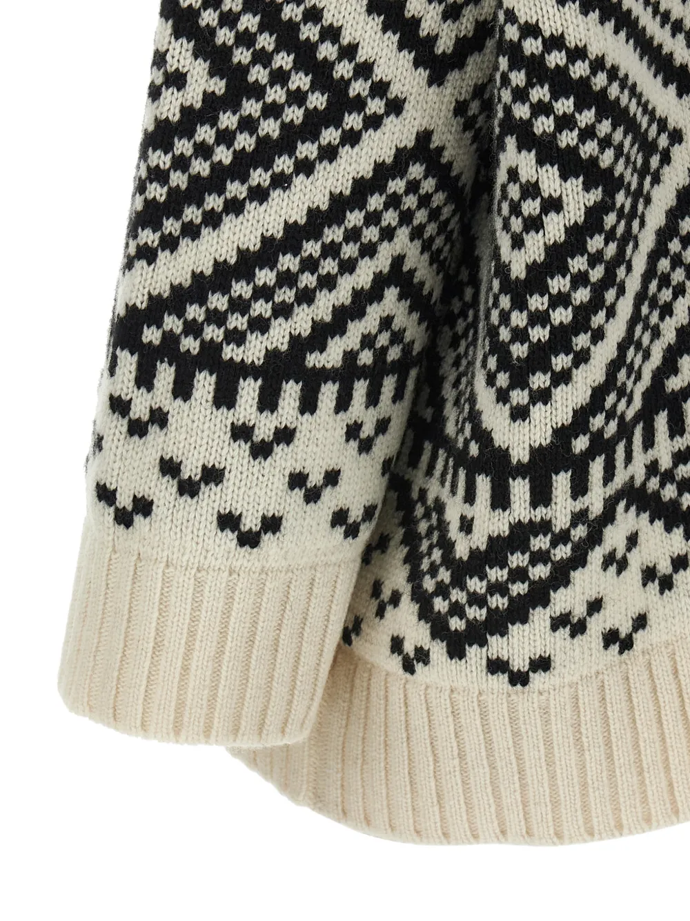 Weekend Max Mara Belgio gebreid vest met jacquard Zwart