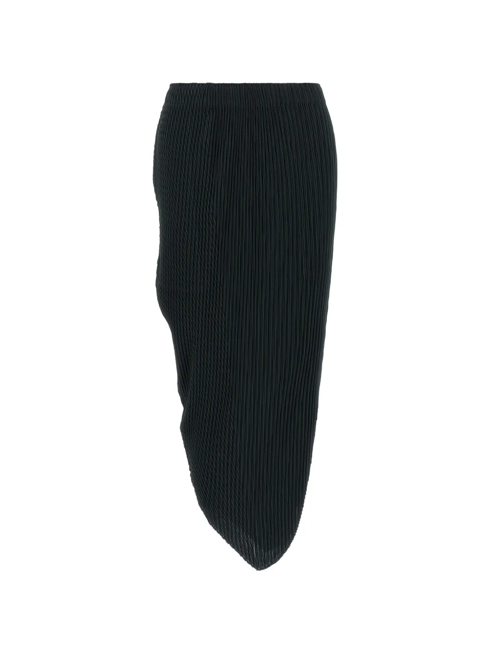 Issey Miyake Leaf Pleats asymmetrical midi skirt - Blu