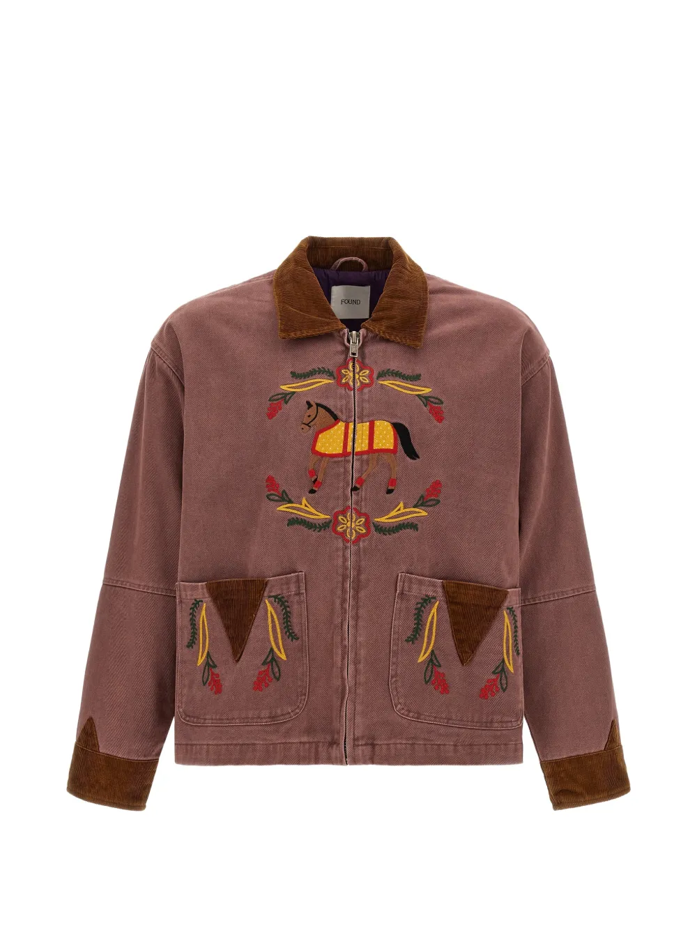 FOUND embroidered-detail jacket - Rose