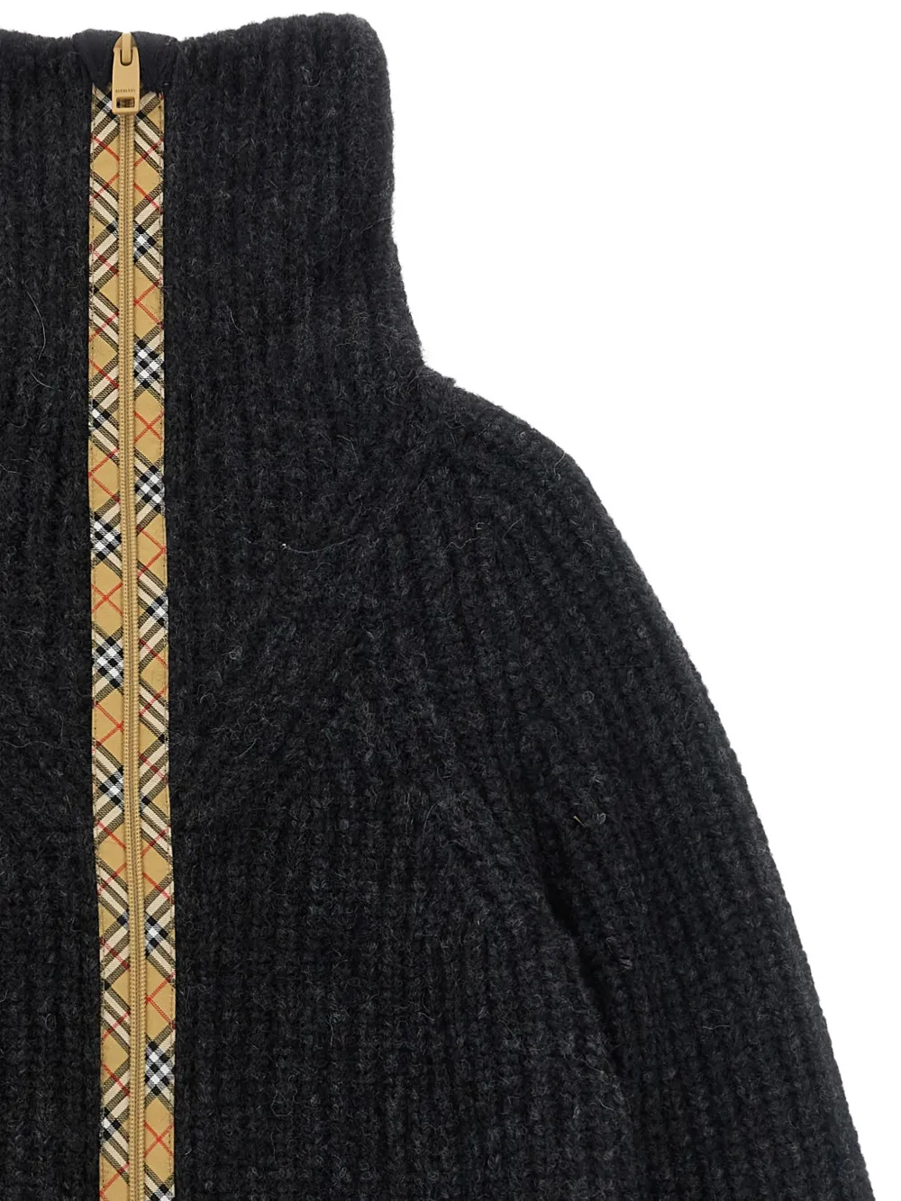 Burberry Kids Fitzpatrick Check cardigan Zwart