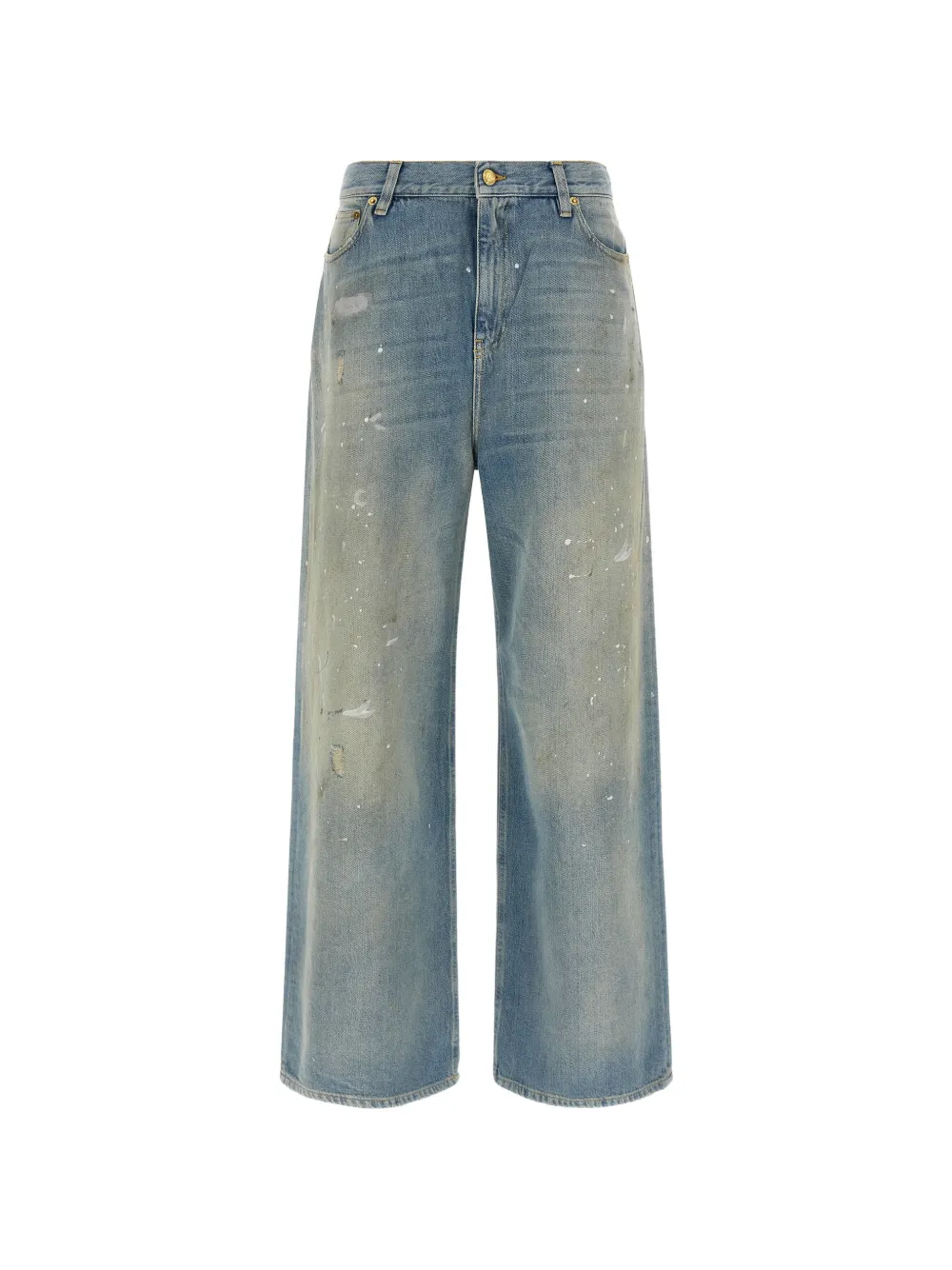 Golden Goose Journey paint-splatter jeans - Blu