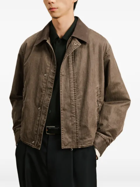 CROQUIS cropped zip-up jacket