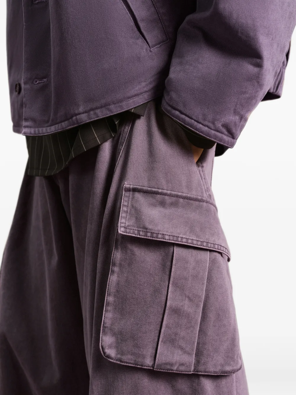 CROQUIS Cargo jeans met gewelfde pijpen Paars