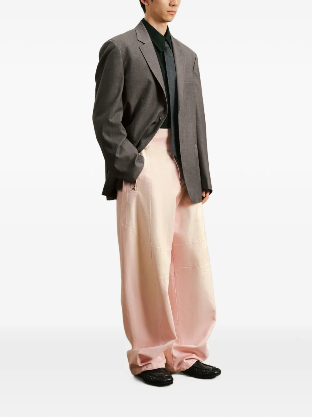 CROQUIS Canvas broek met trekkoord Roze