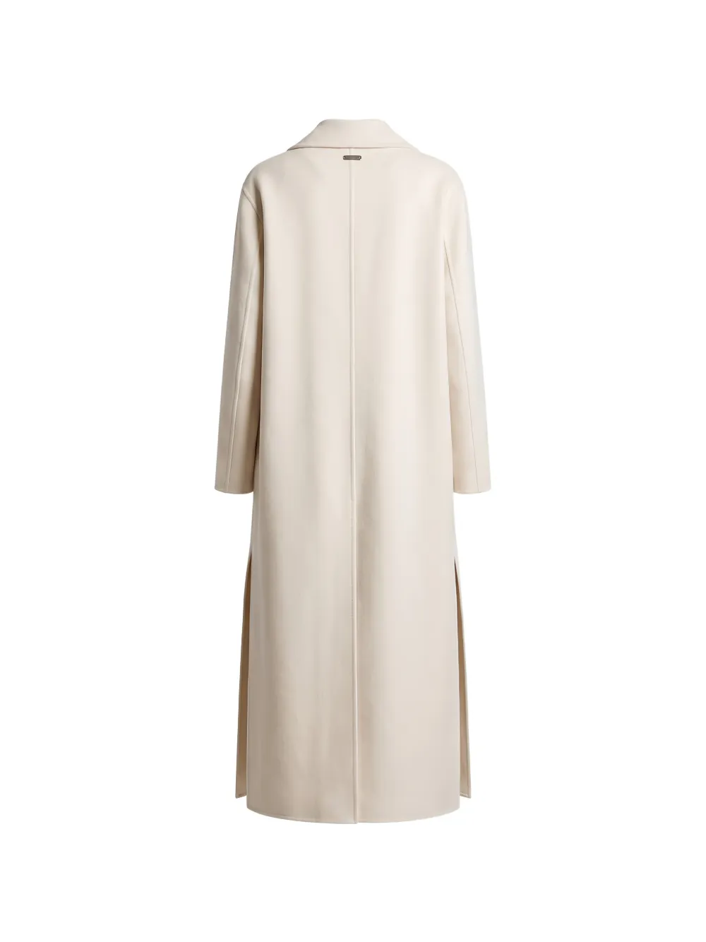Peserico Aurea asymmetrische jas met enkele rij knopen Beige