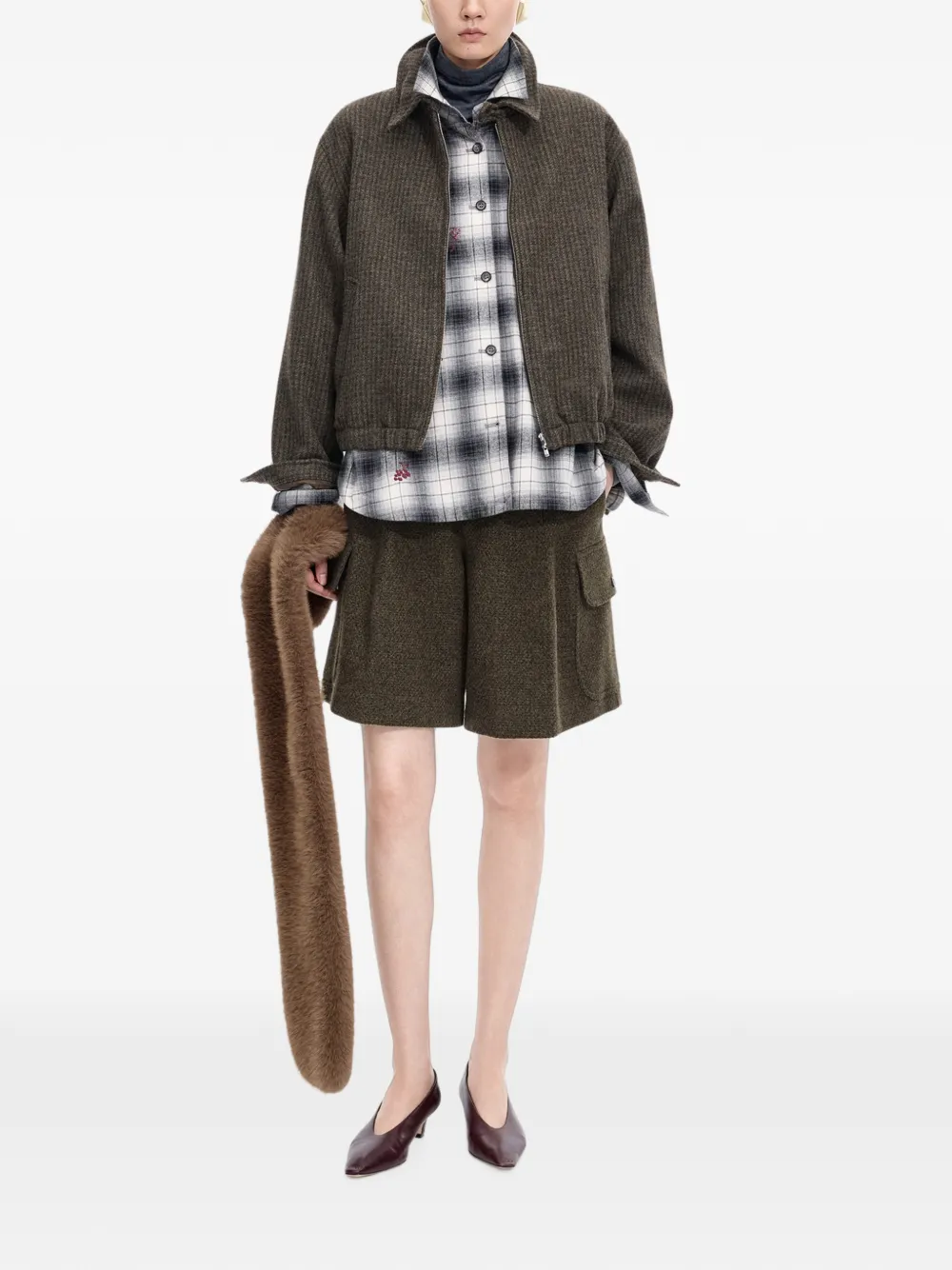 JNBY tweed check jacket Bruin