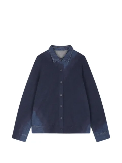 JNBY denim-patchwork cardigan
