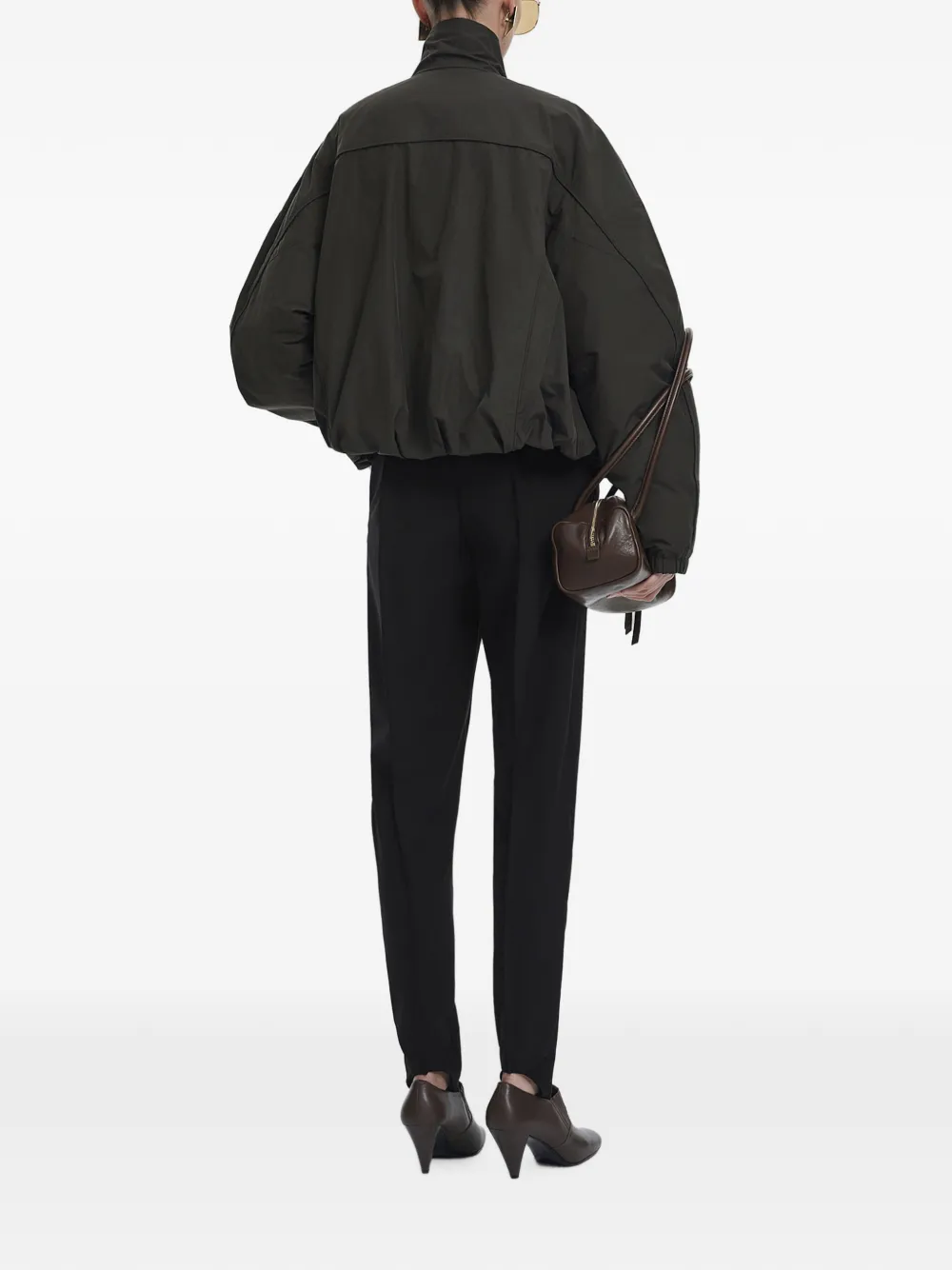 JNBY stand-collar oversized bomber jacket Groen