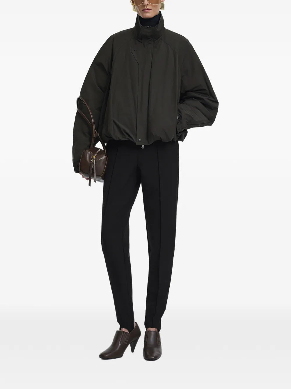 JNBY stand-collar oversized bomber jacket Groen