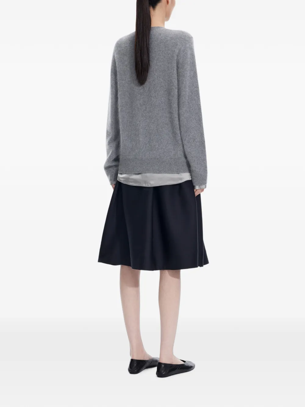 JNBY layered-effect button-up cardigan Grijs