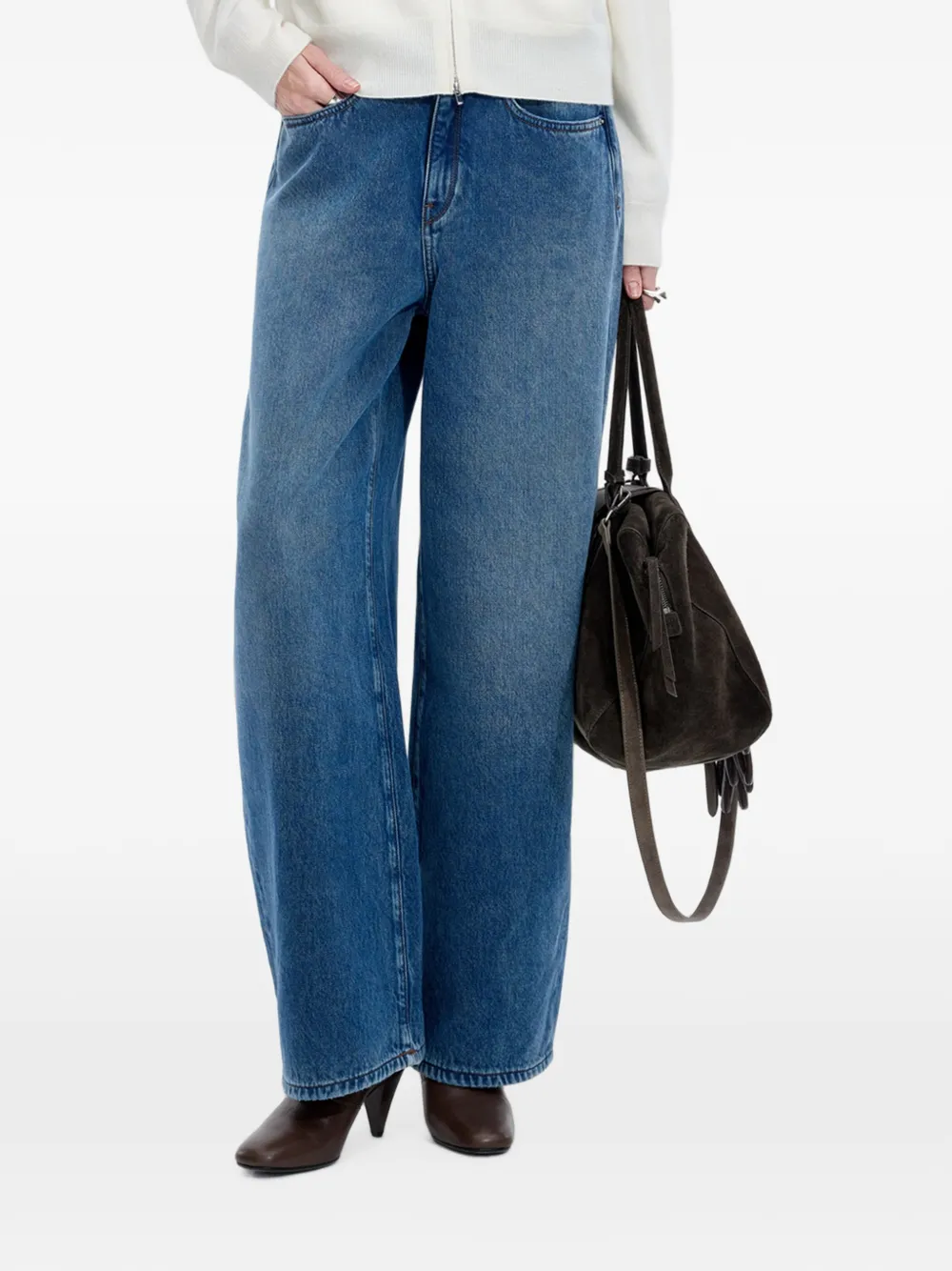 JNBY Ausgeblichene Jeans mit Bananenschnitt - Blau