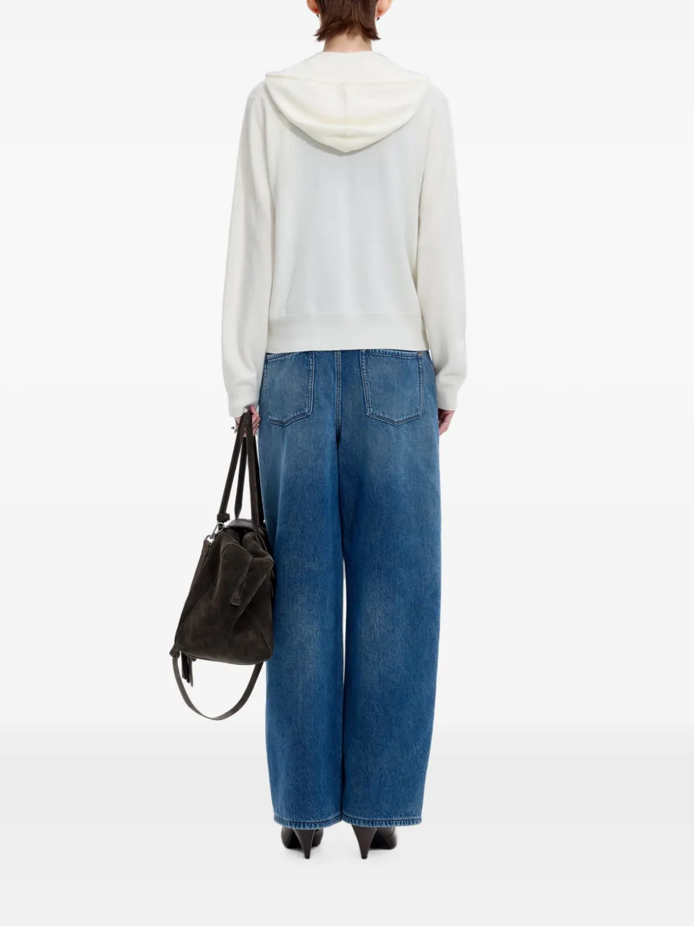 JNBY Jeans met gebogen pijpen en verwassen effect Blauw