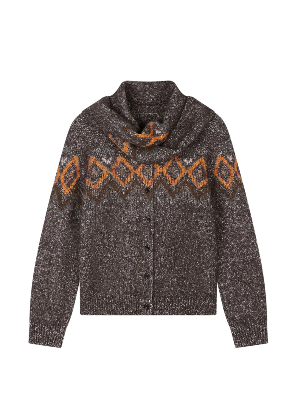 JNBY Cardigan con motivo geometrico (2 pezzi) - Marrone