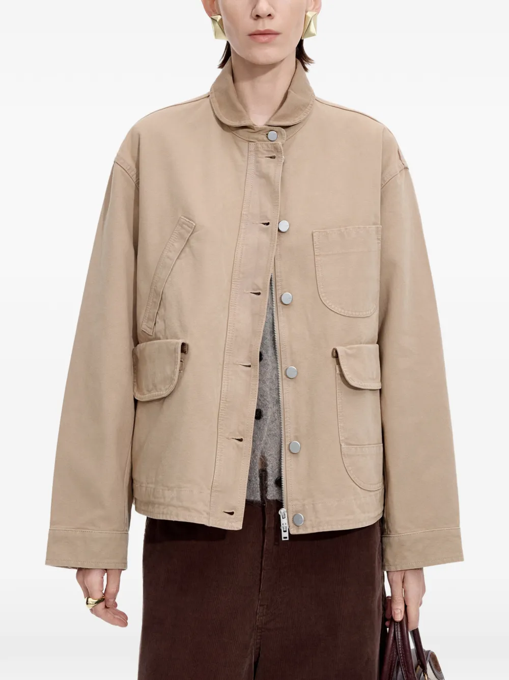 JNBY Oversized jack met trekkoord Beige