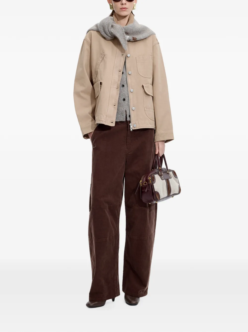 JNBY Oversized jack met trekkoord Beige