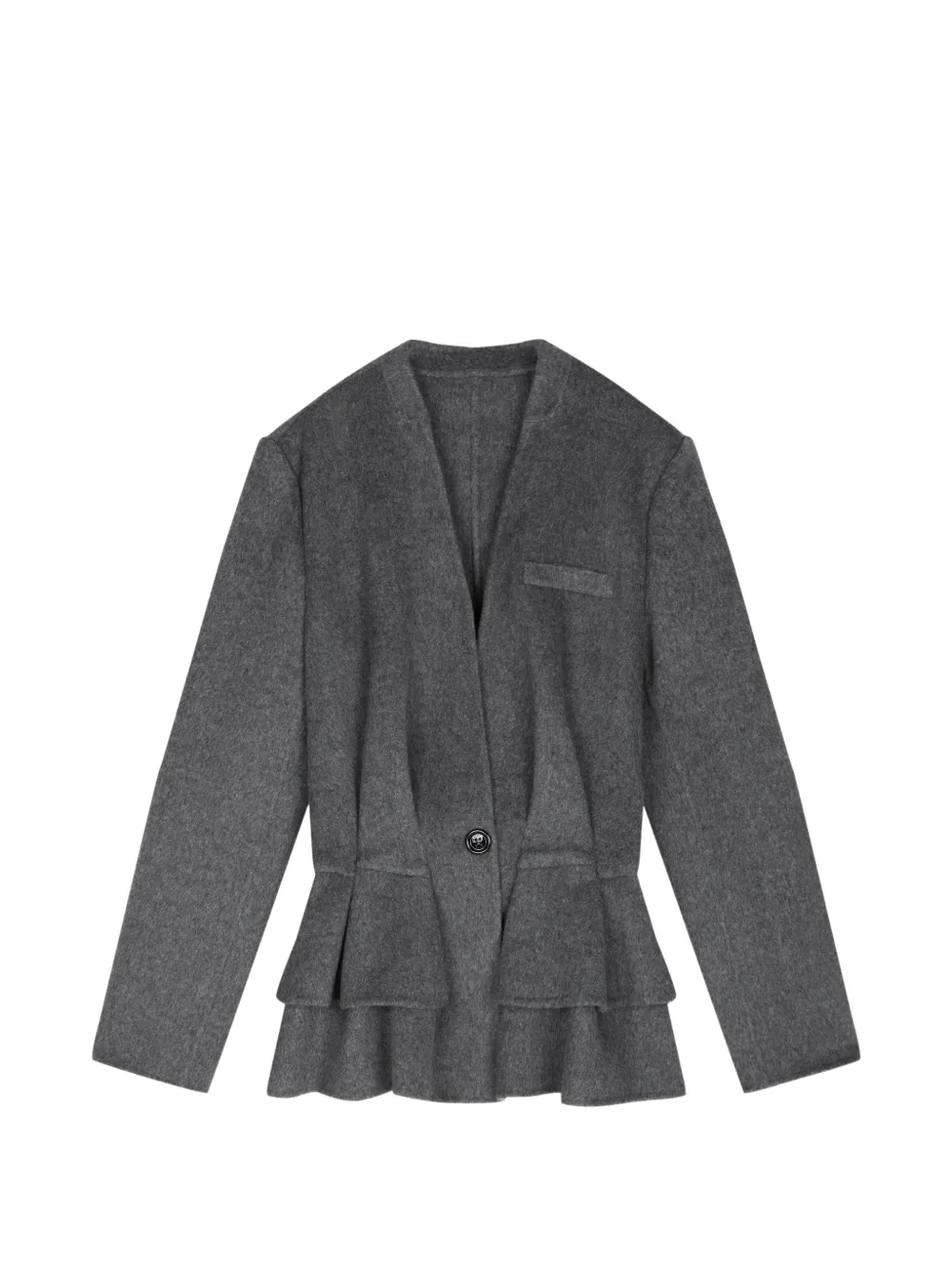 JNBY Blazer aus Wolle mit gestuftem Schößchen - Grau