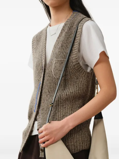 LESS ribbed-knit V-neck vest