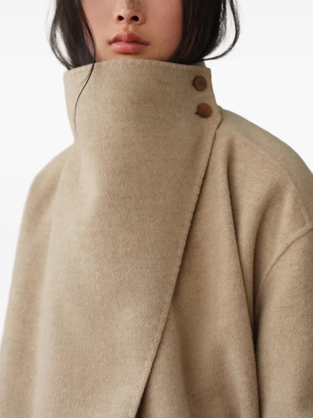 LESS Jas met hoge hals Beige