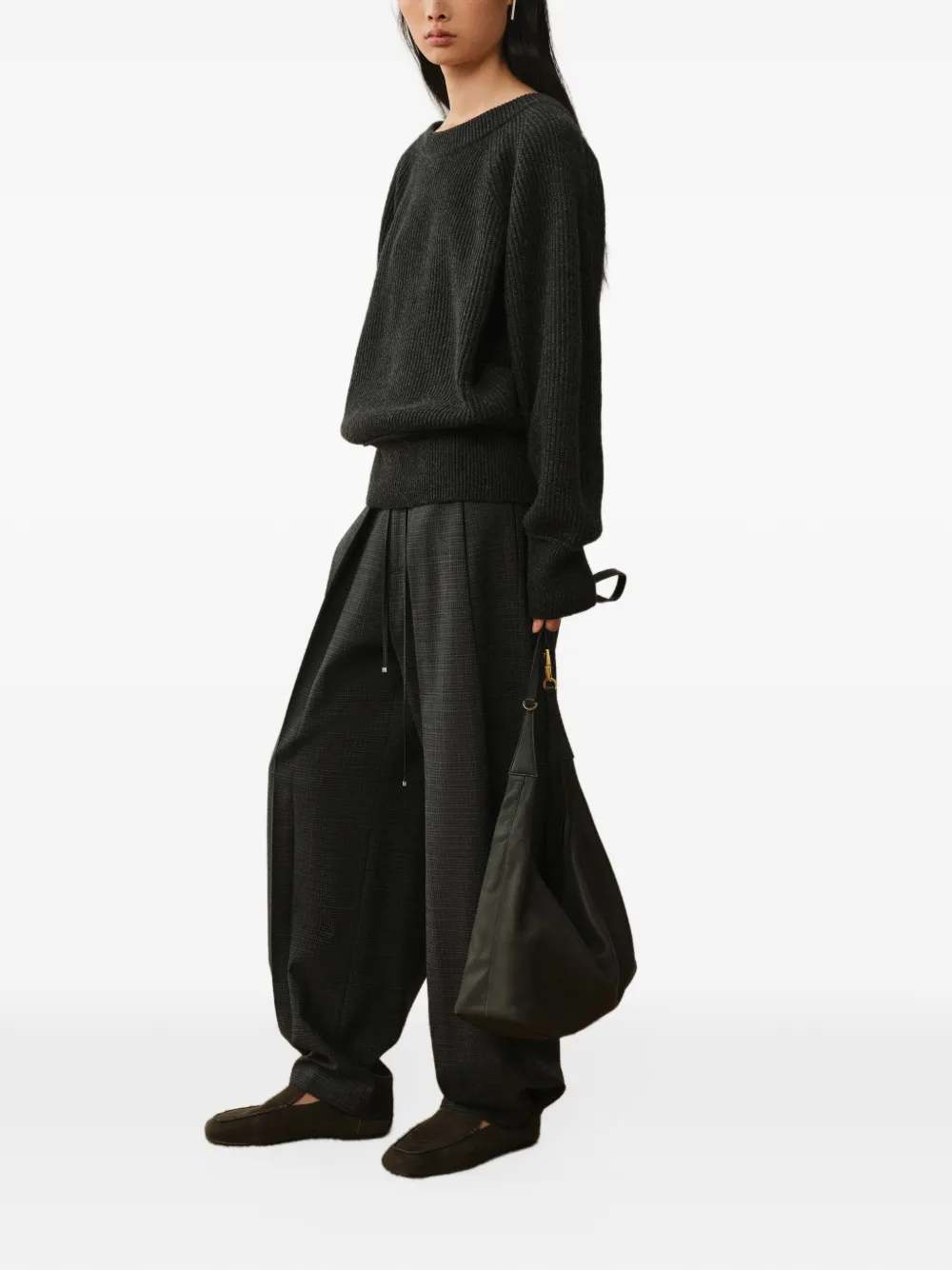 LESS Broek met wijde pijpen Grijs