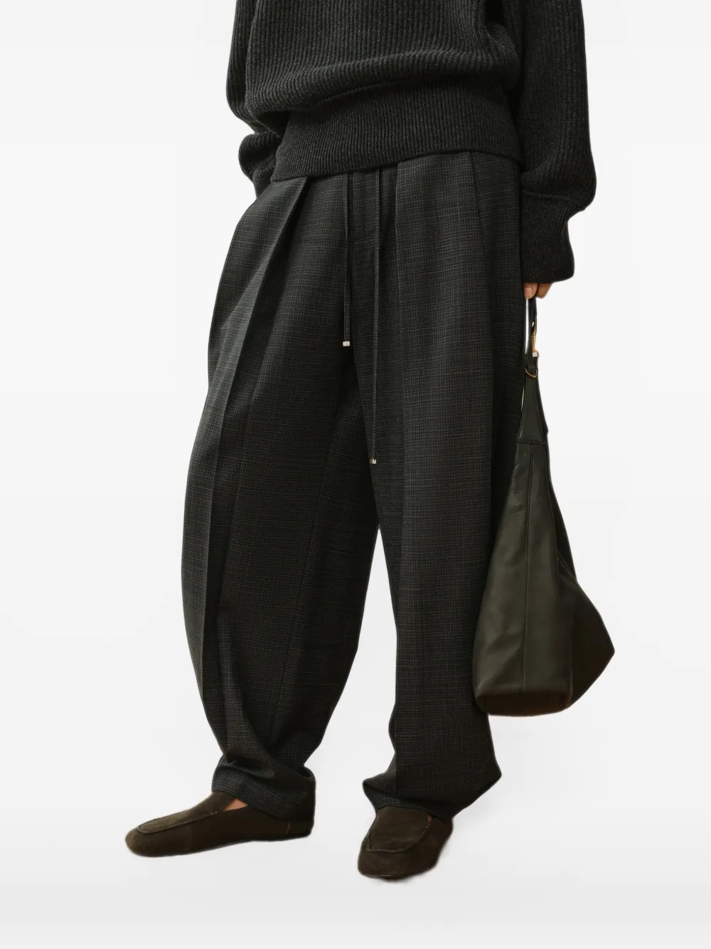 LESS Broek met wijde pijpen Grijs
