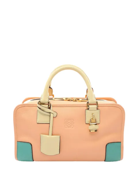 Loewe Pre-Owned trefarvet Amazona 28 håndtaske i læder fra 2010-2026