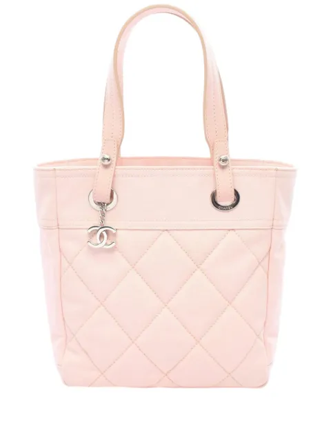 CHANEL Pre-Owned 2008-2009 kleiner gesteppter Canvas Paris Biarritz Tote Bag
