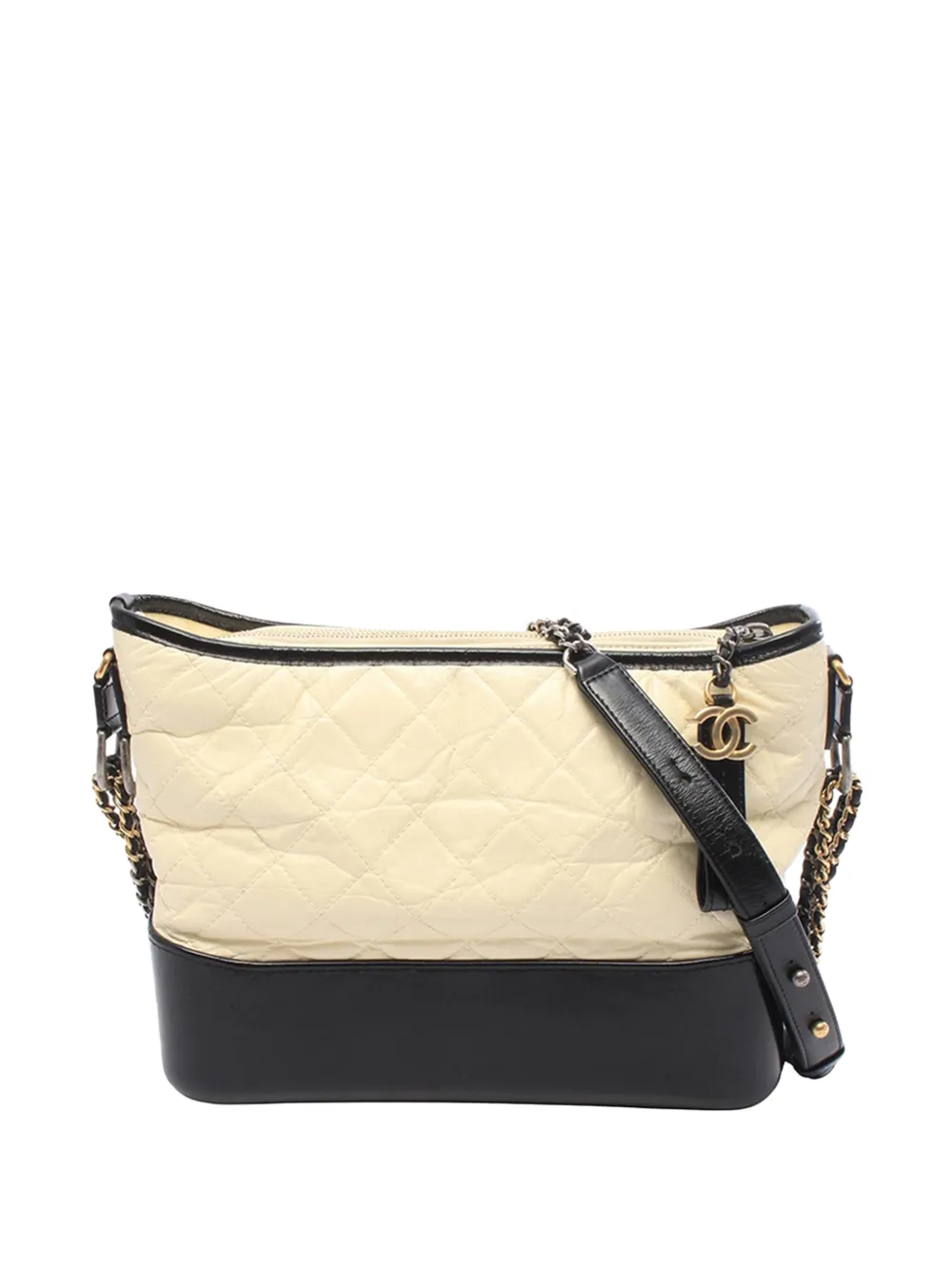CHANEL Pre-Owned 2016-2017 Large Aged Calfskin Gabrielle crossbody bag - Toni neutri