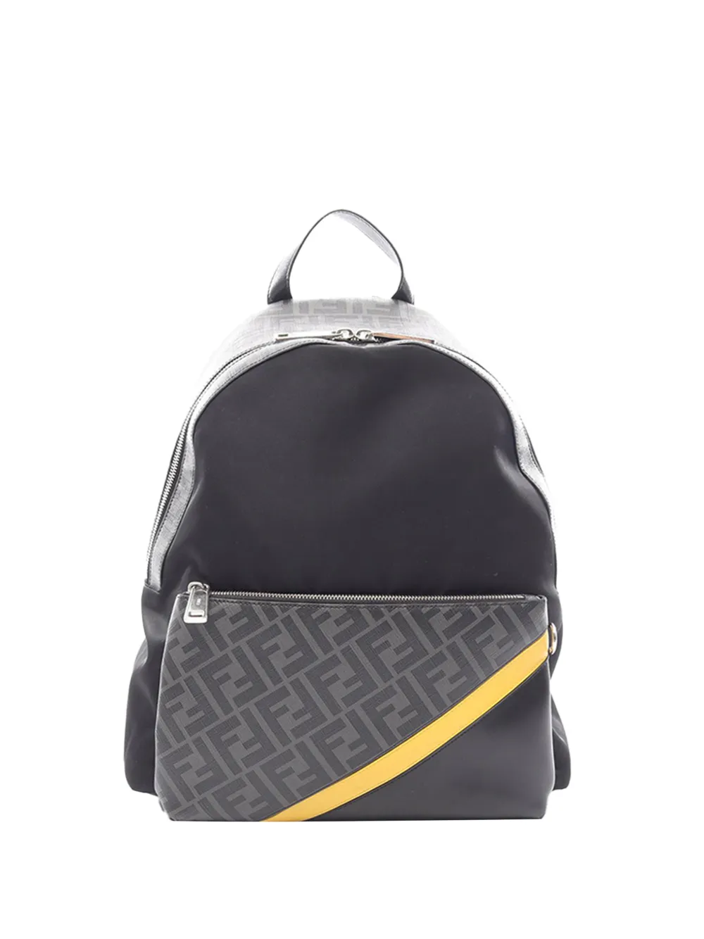 Fendi Pre-Owned sac à dos Zucca Diagonal (2010-2026) - Noir
