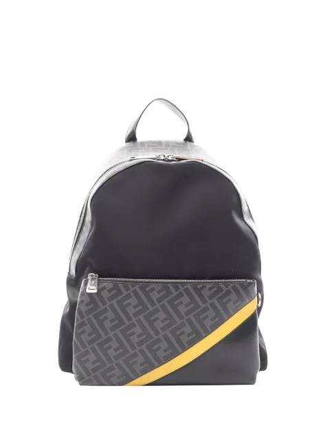 Fendi Pre-Owned 2010-2026 Zucca Coated Canvas and Nylon Diagonal backpack