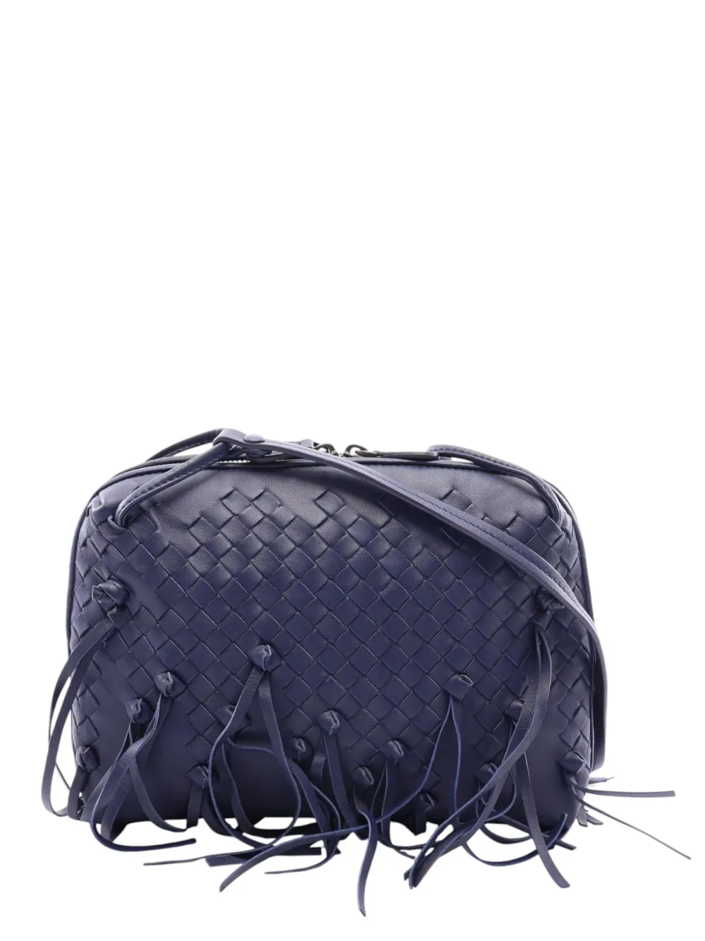 Bottega Veneta Pre-Owned 2012-2026 Intrecciato Fringe Nodini crossbody bag - Blau