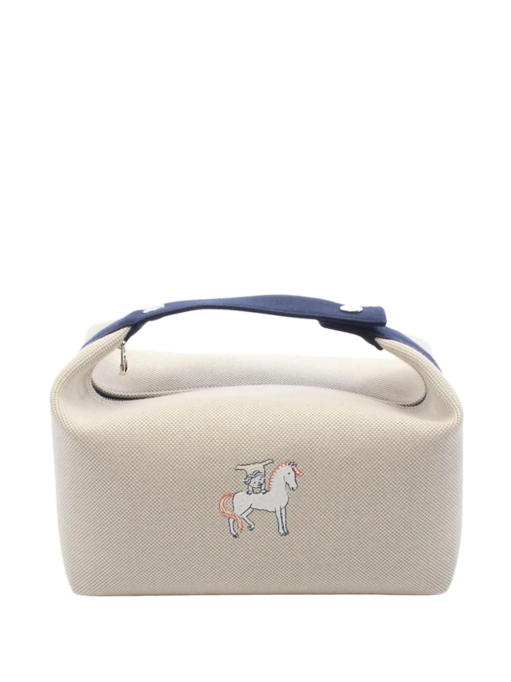 Hermès Pre-Owned 2000-2026 Large Toile Bride A Brac Cabriole Case vanity bag - Nude