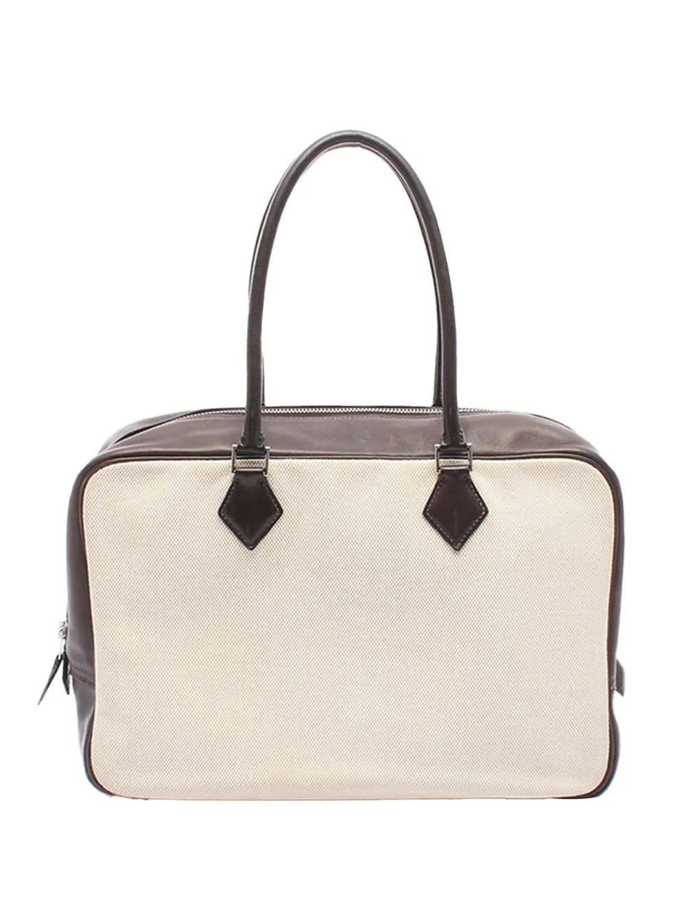 Hermès Pre-Owned sac à main Plume 32 en toile H et cuir Swift (2002) - Tons neutres Hermès Pre-Owned sac à main Plume 32 en toile H et cuir Swift (2002) - Tons neutres