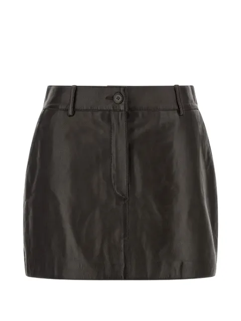 P.A.R.O.S.H. Maciock26 leather mini skirt