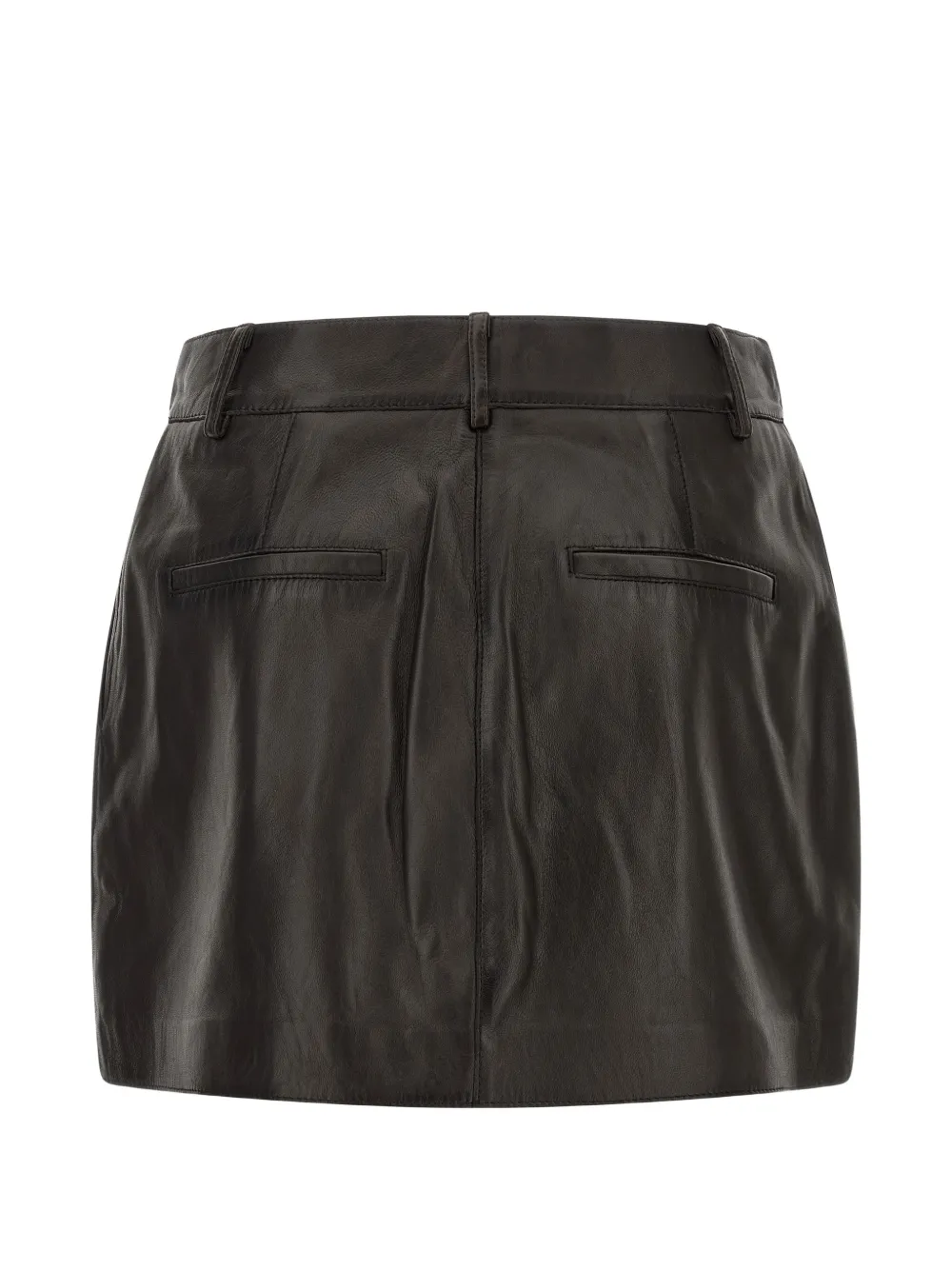 P.A.R.O.S.H. Maciock26 leather mini skirt Bruin