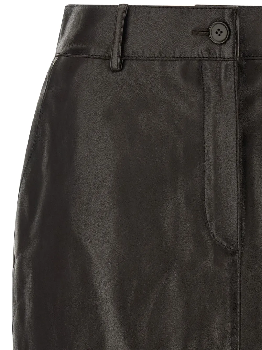 P.A.R.O.S.H. Maciock26 leather mini skirt Bruin
