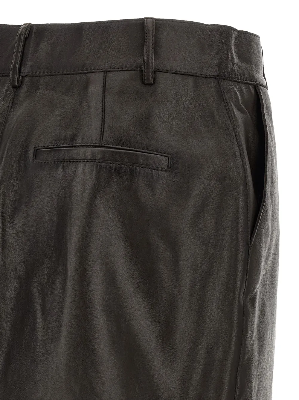 P.A.R.O.S.H. Maciock26 leather mini skirt Bruin