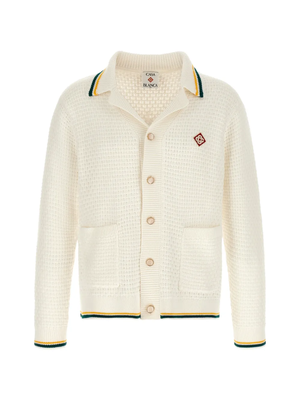 Casablanca Pyramid of Oranges cardigan - White