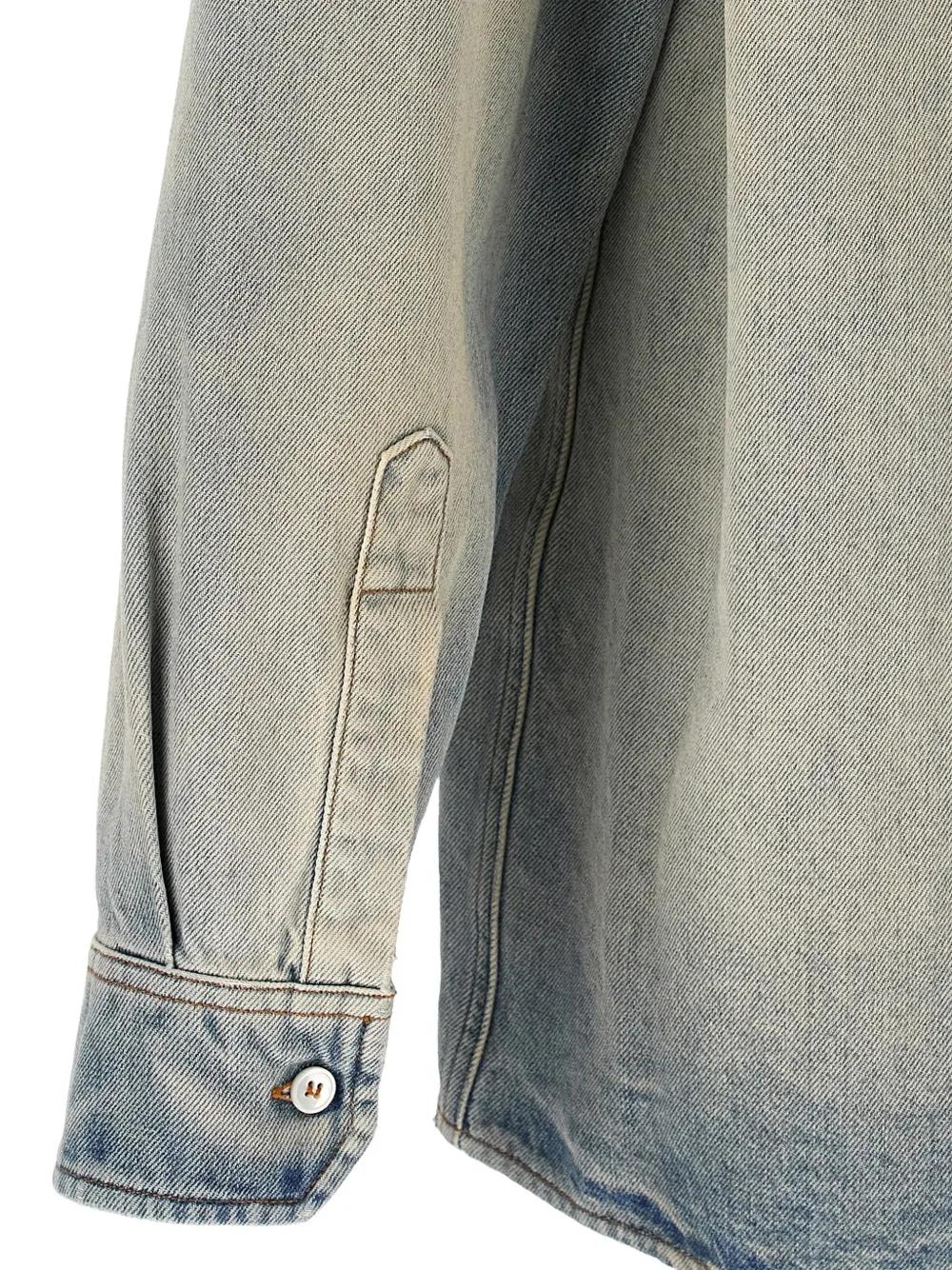 MM6 Maison Margiela Numeric Signature denim shirt Blauw